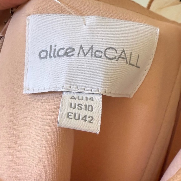 ALICE MCCALL Yoko Polka Dot Tulle Maxi Dress Beige Sz 10 US - Picture 8 of 9